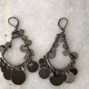 Dark pewter pierced earring